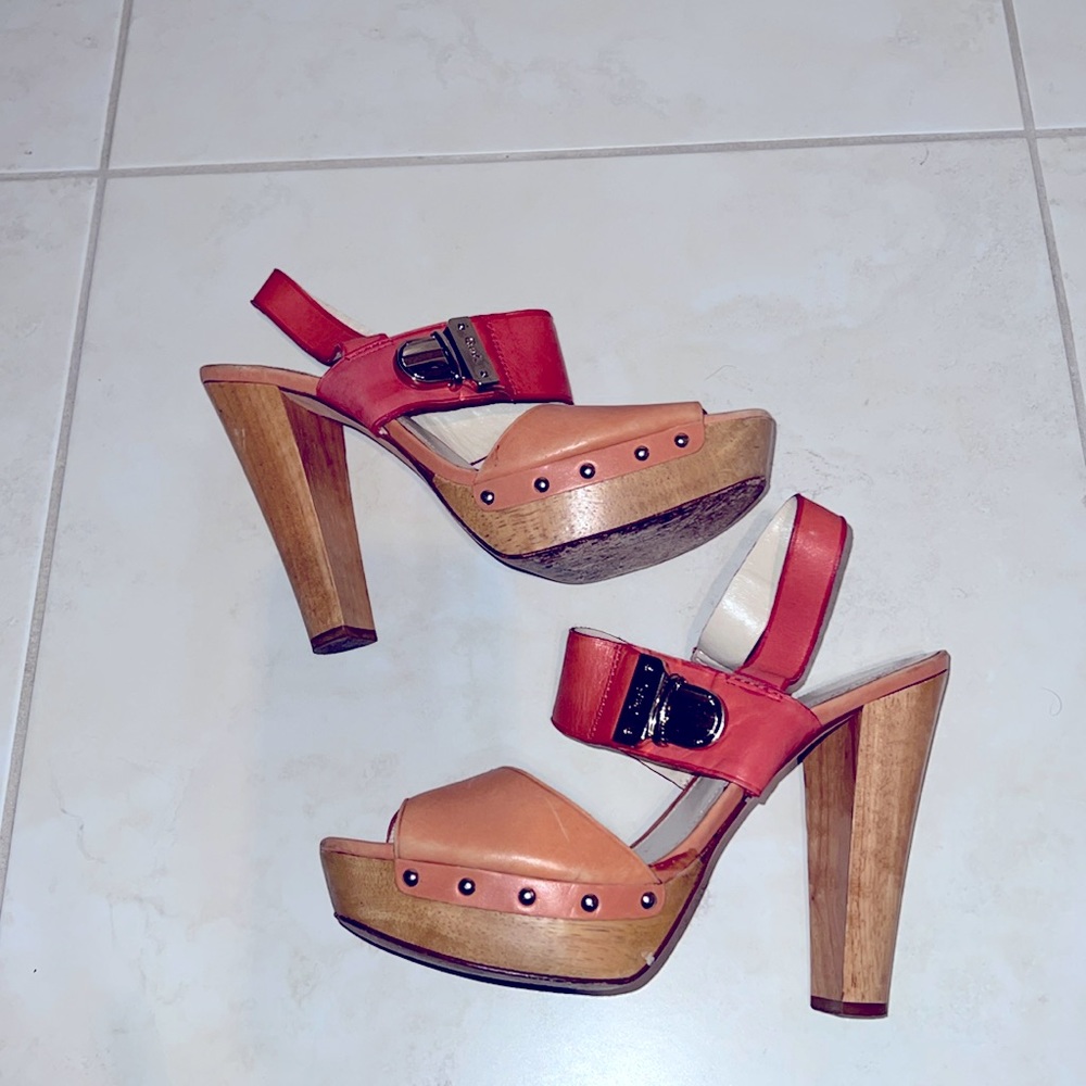 Coach “Darcey” Wooden Heels